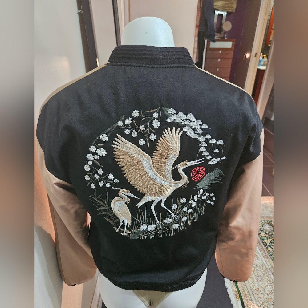 Zara Quilted Embroidered Bomber Jacket